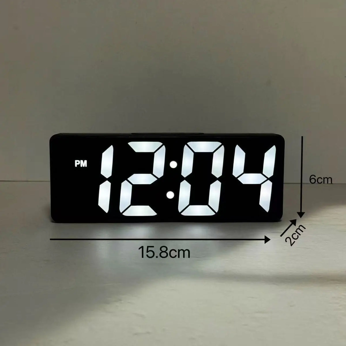 Digital Clock LED Wake up Light Alarm Clock Bedroom Electronic Desktop Clock with Temperature Display Adjustable Brightness