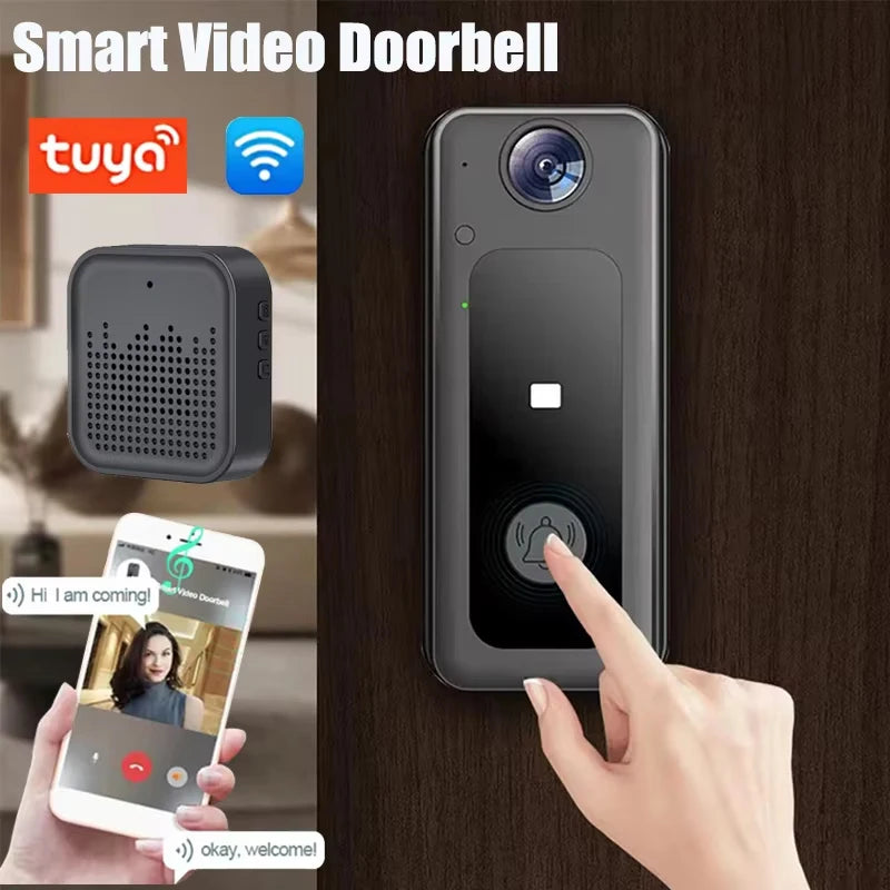 Tuya Wifi Doorbell Camera Wireless Visual Doorbell Smart Home HD Outdoor Phone Camera Security Video Intercom Night Vision