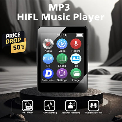 Mini MP3 MP4 Player Bluetooth 5.0 1.8-Inch Portable Music Player with Internal Speaker