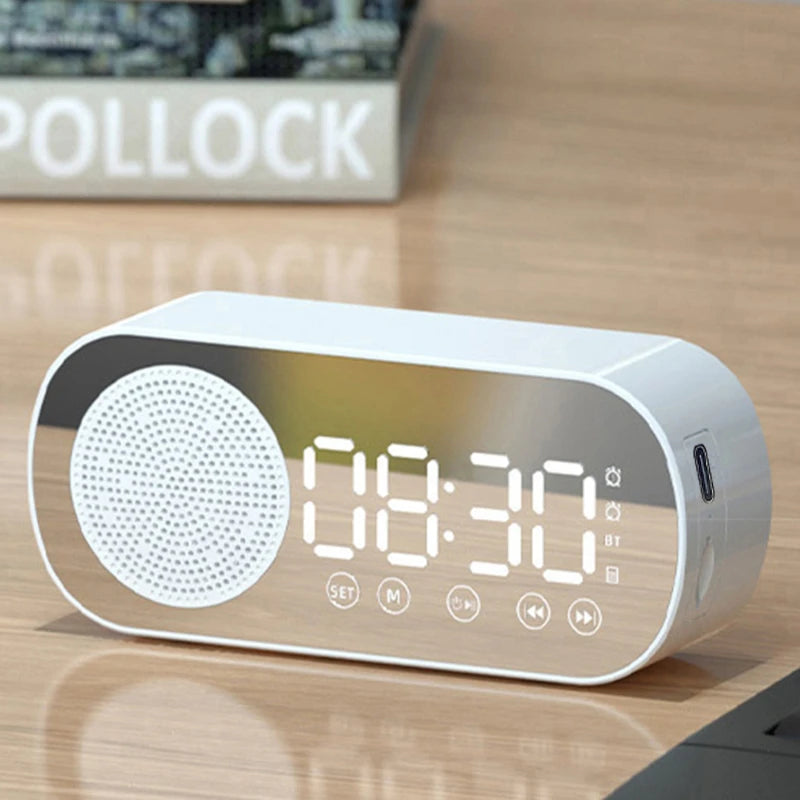 Wireless Bluetooth Speaker, Multi-Functional Loud Subwoofer Clock, Mini AI Smart Alarm Clock Speaker