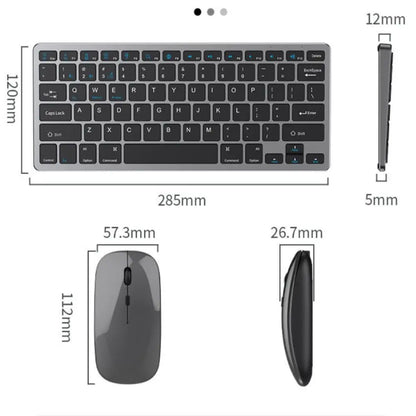 Portable 2.4G Wireless Keyboard Mouse Set 2 Modes Ultra-Thin Keyboard Mouse Combo Bluetooth 5.0 Bluetooth Keyboard for Laptop