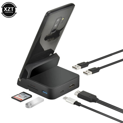 7 in 1 Type C USB Hub Phone Chargeing Docking Station Dex Pad USB C to Hdmi-Compatible Power Charger for Macbook Samsung S20