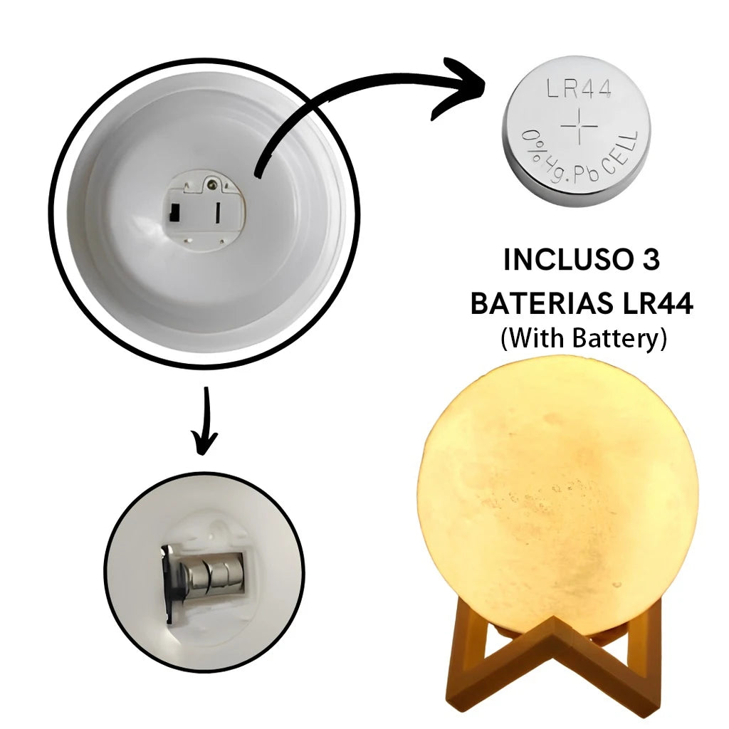 6CM 8CM Moon Shape Night Light Warm/Cool White Globe Bedside Lamp Multicolor Toggle Switch LED Light with Battery Powered