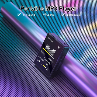 Mini MP3 MP4 Player Bluetooth 5.0 1.8-Inch Portable Music Player with Internal Speaker