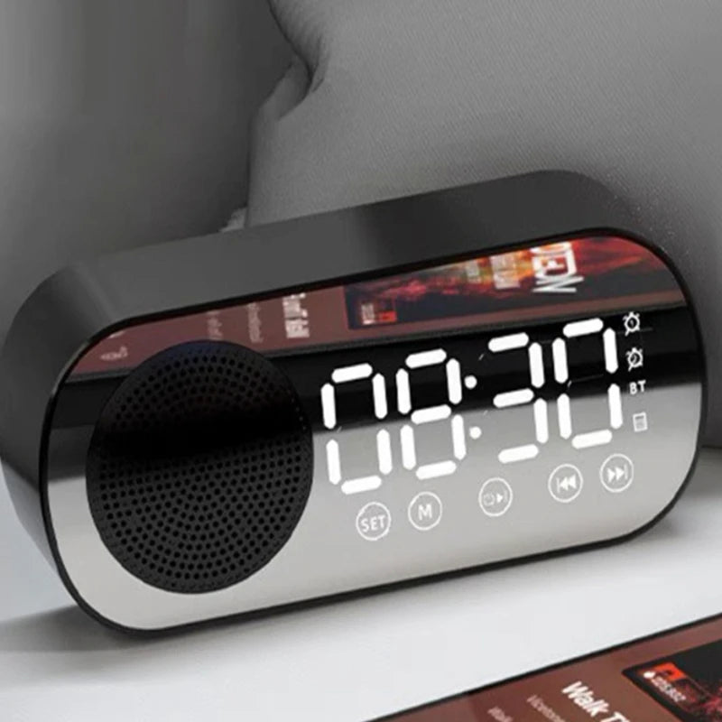 Wireless Bluetooth Speaker, Multi-Functional Loud Subwoofer Clock, Mini AI Smart Alarm Clock Speaker