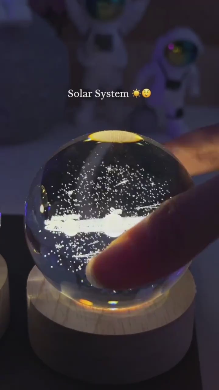 Unique 3D Crystal Ball Lamp. Galaxy Crystal Lamp